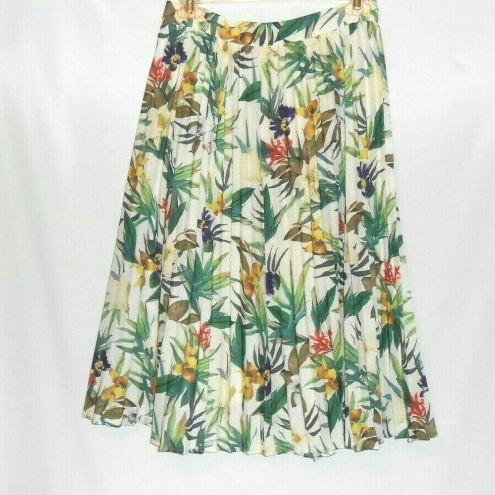 Gianni Bini Size Small Garden Print Pleated Midi S